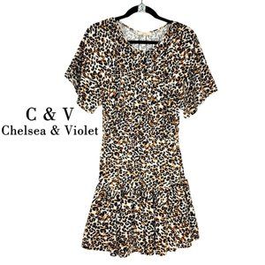 Chelsea & Violet Leopard Ruffle Dress. * Size ~ SM *